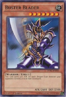 Yugioh - Buster Blader - 1st Edition - Rare NM - Plus Free Holographic Card-image