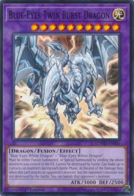Yugioh! Blue-Eyes Twin Burst Dragon x3  SDWD-EN036 Structure Deck-image