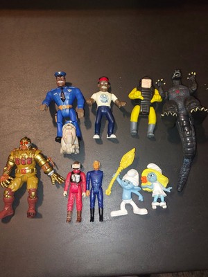 Vintage Action Figure Lot. Police Academy , Godzilla, Ghostbusters, Smurfs Etc.-image