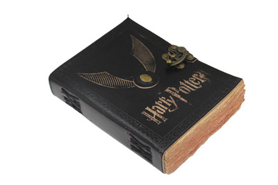 Vintage Leather bound Journal Antique Handmade Paper Notebook Diary Sketchbook-image