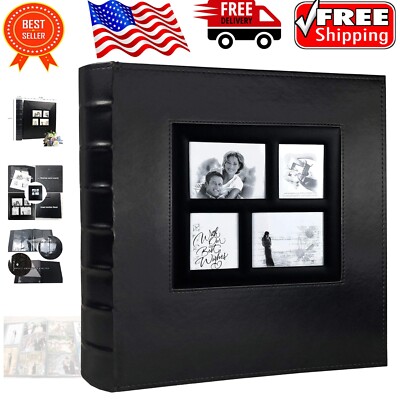 Elegant Photo Book – 500-Pocket Leather Album for Weddings & Special Occasions-image