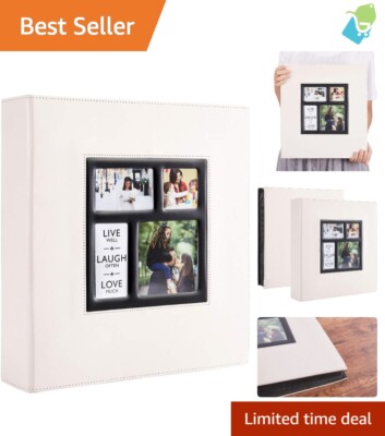 Classic 1000 Photo Capacity Leather Album - Ideal for Wedding & Family Keepsakes-image