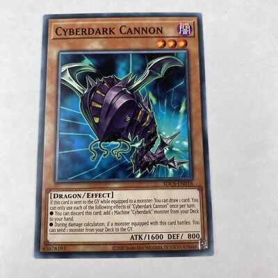Yugioh Cyberdark Cannon Sdcs-en016 Cyber Strike Structure Deck Unlimited Common-image