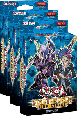 YuGiOh Yu-Gi-Oh English Set of 3 YS17 Link Strike Starter Decks 1st ed SEALED!-image