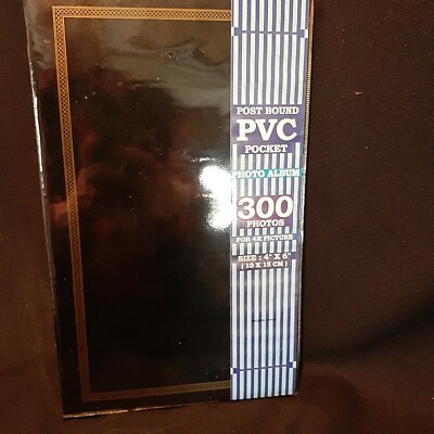 Post Bound PVC Photo Album 300 Photos 4 x 6 Brown Cover-image