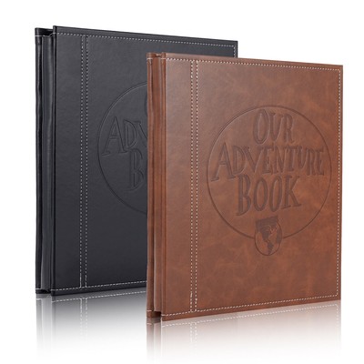PU Leather Photo Album Our Adventure Book DIY Handmade Retro Scrapbook 40 Pages-image