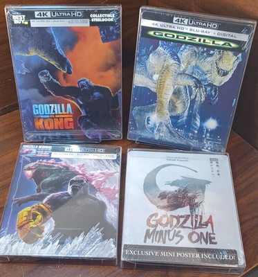 Godzilla Minus One/Godzilla v Kong/Godzilla 1998/Godzilla x Kong Steelbooks-NEW!-image