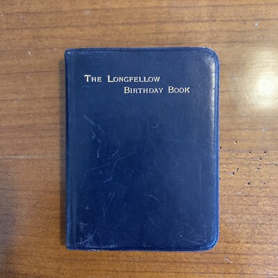 The Longfellow Birthday Book with Diary for Memoranda Leather Antique Miniature-image