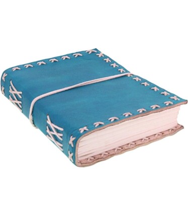 Vintage Leather bound Journal Antique Handmade Paper Notebook Diary Sketchbook-image