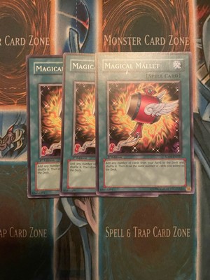 3x Magical Mallet SD7-EN021 Structure Deck: Invincible Fortress 1st Edition NM -image