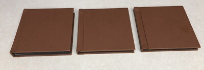 3 Tuscany Albums Professional Leather Bound Photo Albums Self Stick New-image