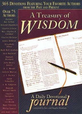 A Treasury of Wisdom: A Daily Devotional Journal - Leather Bound - VERY GOOD-image
