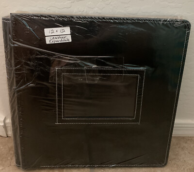 Creative Memories 12x12 Black Leather Window Coverset Album NIP NLA-image