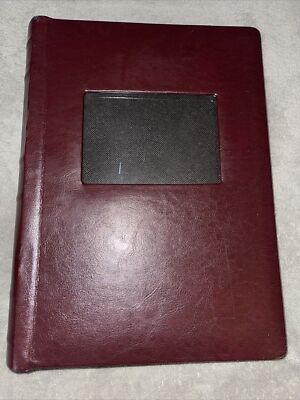 Photo Album 50 page holds 300 4x6 Burgendy Leather front cover w/ Photo Frame-image