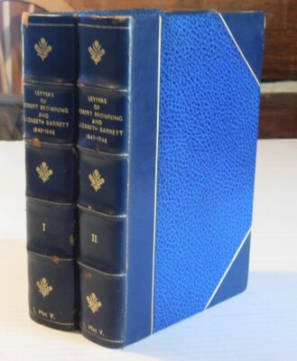 THE LETTERS OF ROBERT BROWNING AND ELIZABETH BARRETT BROWNING - 2 vols. Leather-image
