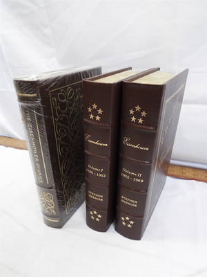 The Eisenhower Diaries Easton Press Dwight D Stephen Ambrose 2 Volume Leather-image