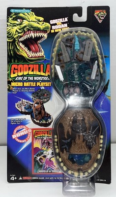 MINT rare Godzilla VS Rodan Micro Battle New York Playset 1994 Trendmasters-image
