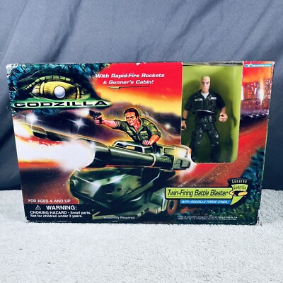 NIB New Godzilla Movie Twin Firing Battle Blaster with Force O'Neil Figure-image
