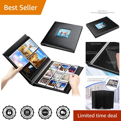 Elegant 40-Page Leather Scrapbook and Photo Album for Family and Travel Memories-image