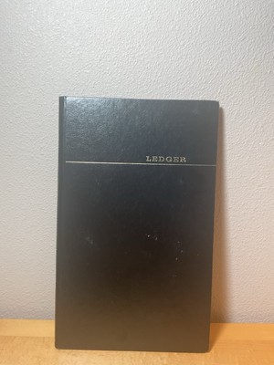 Vintage Black Bound Ledger -  Blank Unused Account Book-image