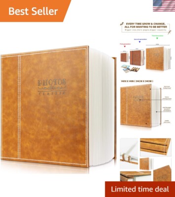 Waterproof Faux Leather Photo Album - Perfect for Weddings, Anniversaries & More-image