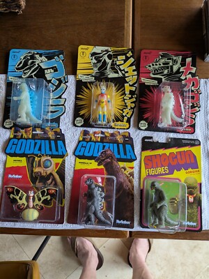 Super 7 Toho ReAction Figures - Shogun Godzilla, 57, Mothra, Jet Jaguar etc. New-image