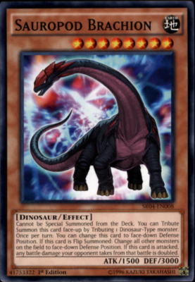 2017 Yu Gi Oh Dinosmashers Fury Structure Deck #SR04EN008 Sauropod Brachion C-image