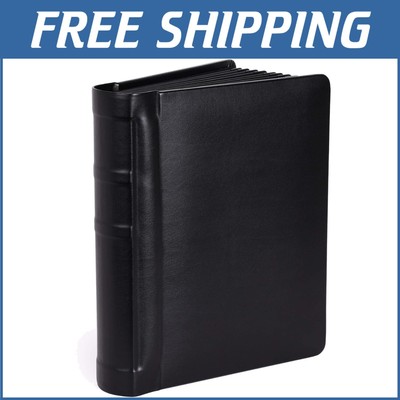 Black Professional Photo Album for Weddings - Holds 5x7 Photos, 10 Pages-image