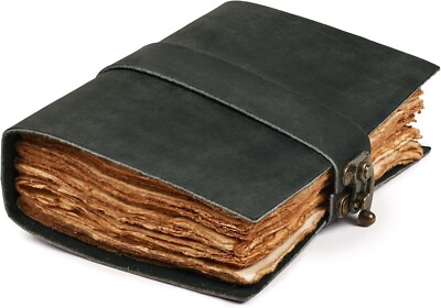Leather Bound Vintage Journal for Women & Men - Book of Shadows - Lock Closure --image