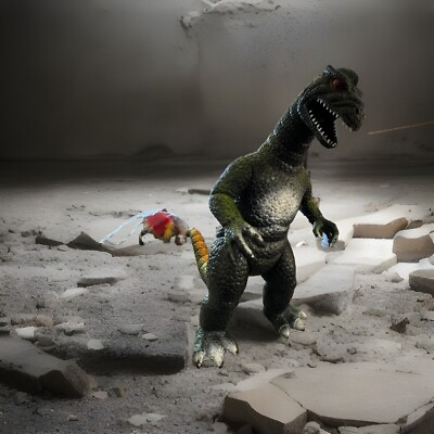 Vintage 1986 Godzilla Figure Dor Mei 14