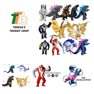 Set of 12 Godzilla x Kong: The New Empire Action Figures, Evolved Basic Exqui...-image