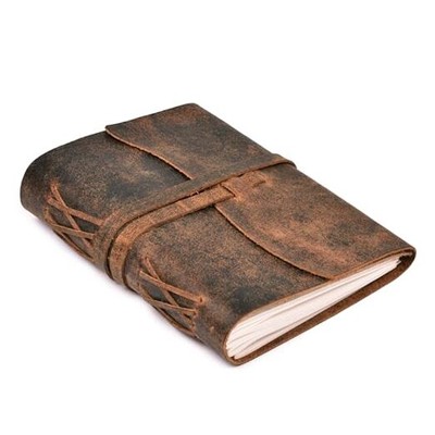  Vintage Leather Journal A4 - Brown | 240 Lined Pages | Rustic Notebook for -image
