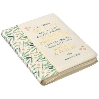 Christian  GIFT: Journal + Zipper, 335 Pages different Bible verses each page-image