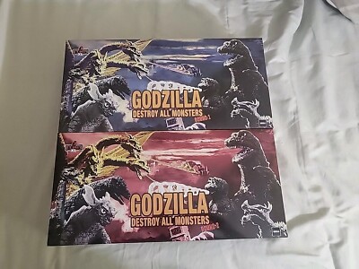 SET OF GODZILLA DESTROY MONSTERS ROUND 1 -2 & HEDORAH BOX SETS 5 POINTS MEZCO -image