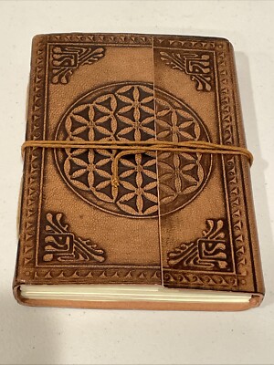 Handmade Leather Journal Sketch Book Bound Unlined Paper Pages Writing 5x7 In-image