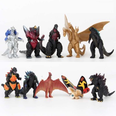 Godzilla Ghidorah Mechagodzilla Mothra Rodan King of Monster 10pcs Toy Figures-image