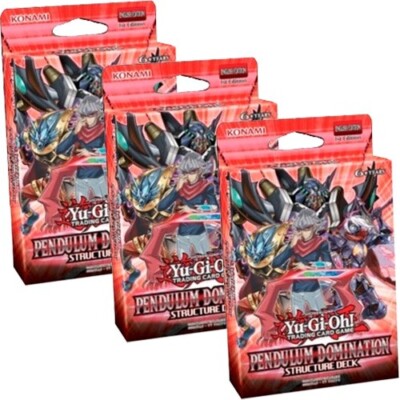 Yugioh TCG Pendulum Domination 1st Edition Structure Decks x 3 SEALED!-image