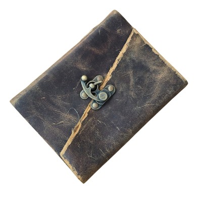 Premium Leather Journal Diary with Metal Closure   | 200 Pages |-image