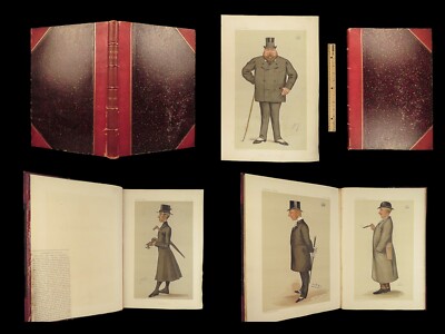 1885 Vanity Fair Men of Times Illustrated 100 COLOR Plates Liszt HUGE FOLIO-image