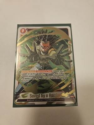Saved by a Barrier FB02-033 Championship Tournament Gold Promo	Dragon Ball Card-image