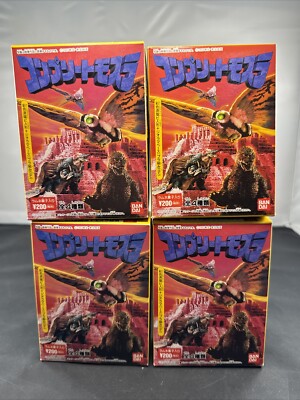 1997 BANDAI MOTHRA DIORAMA FIGURE SET godzilla toho COMPLETE ALL 4 Box Sets-image