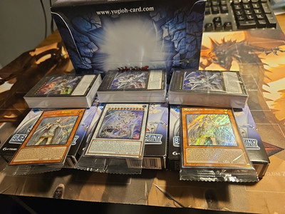 X3 BLUE-EYES WHITE DESTINY DECKS (Opened Box Deck Sealed)  With ScR Promo Cards-image