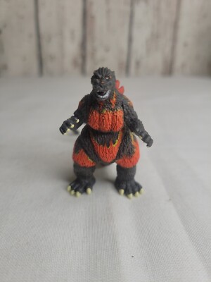 Godzilla Burning Fire Lava Action Figure 2 1/2” Toho Bandai 2002 Vintage-image