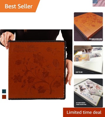 Luxury Self-Adhesive Photo Album with Leather Cover - Safe for Lasting Memories-image
