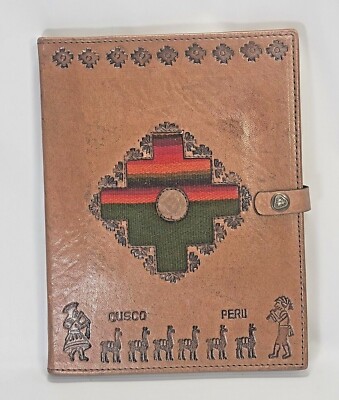 Vintage Cusco Peru Machupicchu Leather Bound Journal Notebook-image
