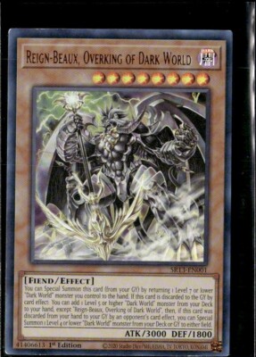 Yugioh Reign-Beaux, Overking of DW 1st Edition Dark World Structure Deck Holo LP-image