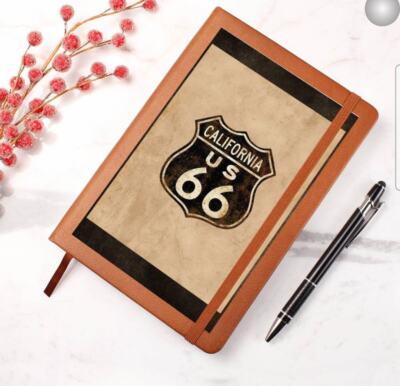 Get your Fix on Route 66 Vintage Leather Journal-image