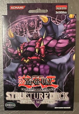 YUGIOH Zombie Madness 1st Edition Structure Deck Factory Sealed Minor Creases-image