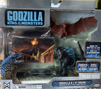 Godzilla Playset Godzilla and ET Rodan Figures King Of The Monsters NEW-image
