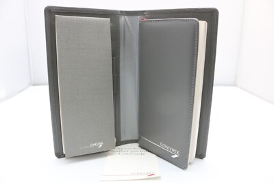 Vintage (c1990) British Airways Concorde Leather Bound Diary & Pencil-image